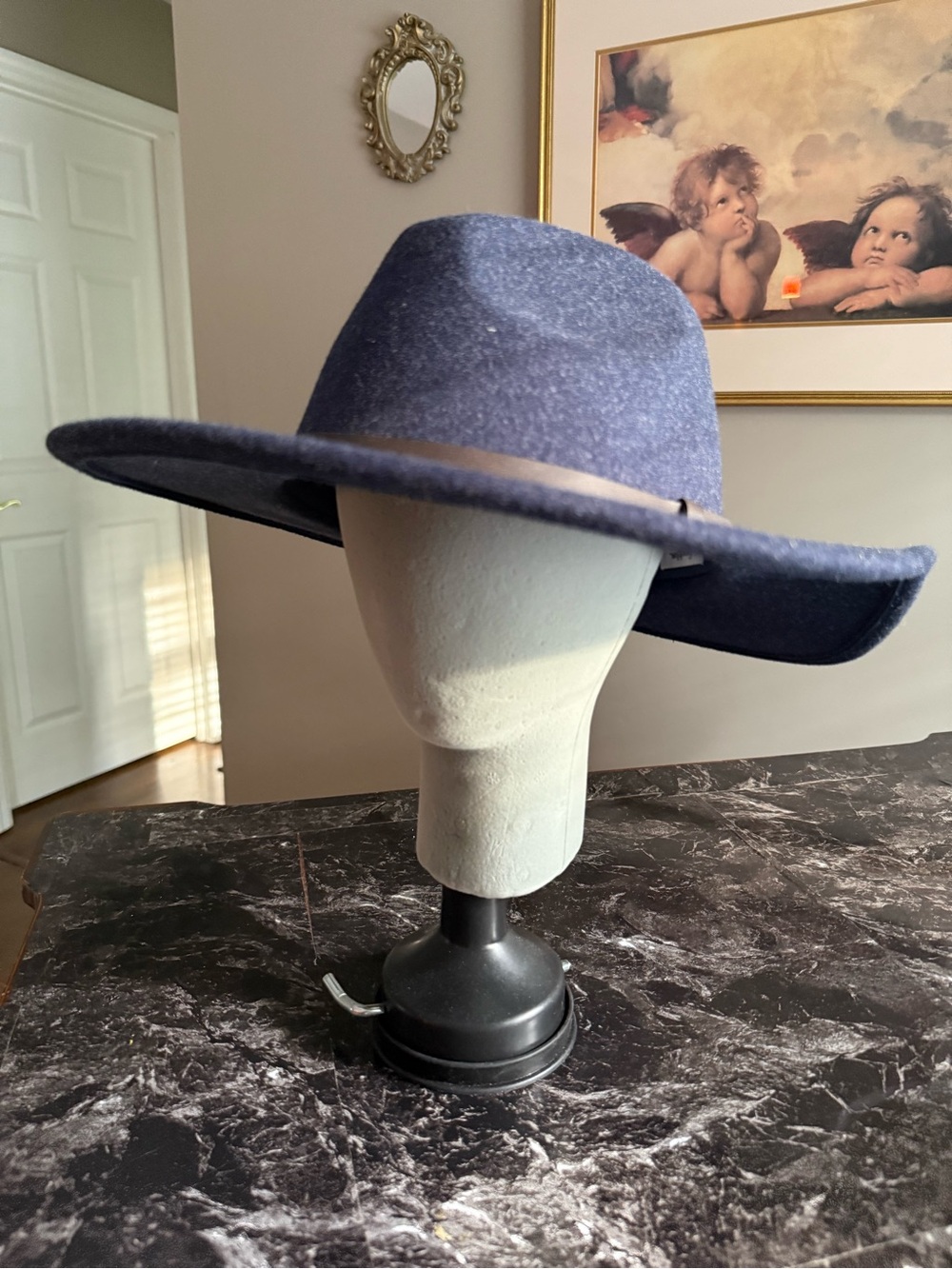 Goodfellow & Co Navy Wide-Brim Wool Fedora